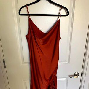 Zara Cowlneck Satin Dress